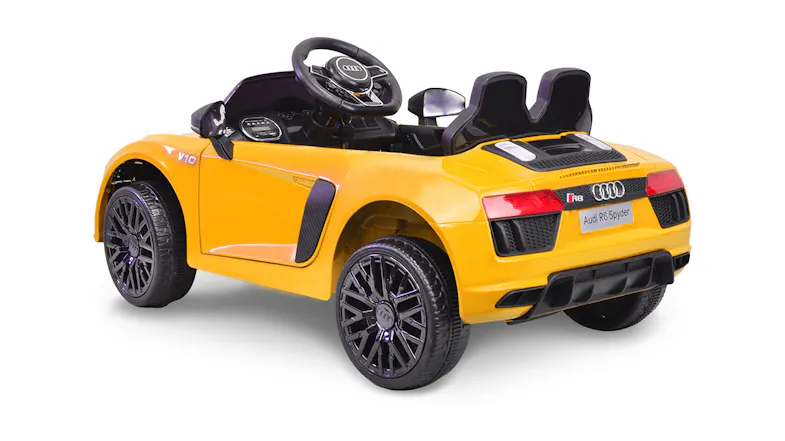 Audi R8 Spyder Kids Electric Ride On Car - Yellow Audi R8 Spyder Kids Electric Ride On Car - Yellow