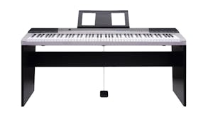 Karrera 88 Keys Electronic Keyboard Piano with Stand - Silver