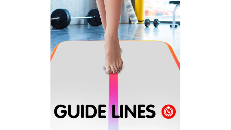 Powertrain 4m Airtrack Tumbling Gym Mat - Rainbow Powertrain 4m Airtrack Tumbling Gym Mat - Rainbow