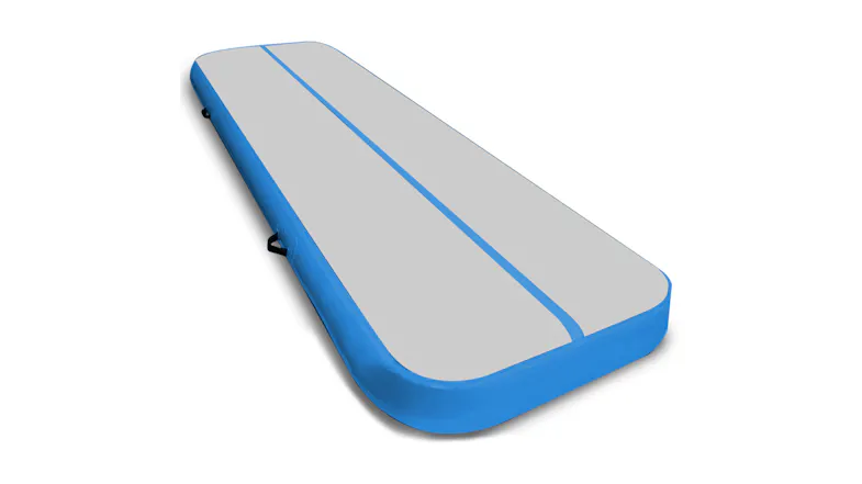 Powertrain 7.0m Airtrack Inflatable Tumbling Mat Gym - Grey/Blue Powertrain 7.0m Airtrack Inflatable Tumbling Mat Gym - Grey/Blue