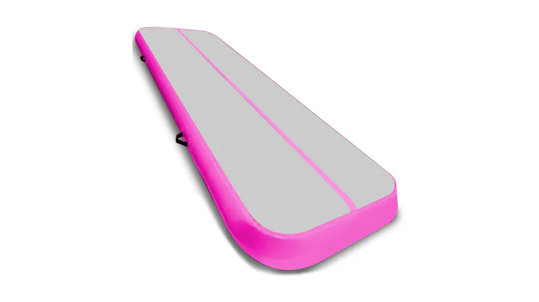 Powertrain 7.0m Airtrack Inflatable Tumbling Mat Gym - Grey/Pink Powertrain 7.0m Airtrack Inflatable Tumbling Mat Gym - Grey/Pink