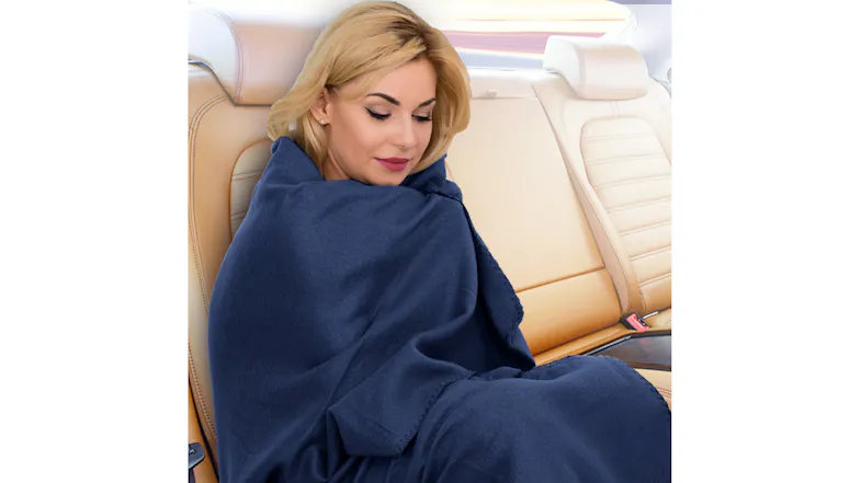 Laura Hill 150x110cm 12v Car Blanket - Navy Blue Laura Hill 150x110cm 12v Car Blanket - Navy Blue