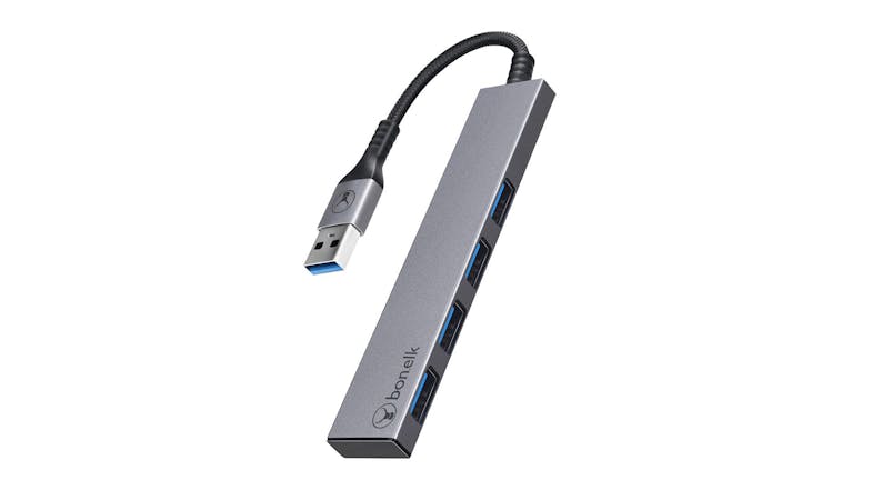 Bon.Elk Long-Life USB-A to 4 Port USB 3.0 Slim Hub - Space Grey Bon.Elk Long-Life USB-A to 4 Port USB 3.0 Slim Hub - Space Grey