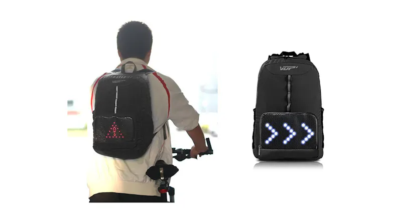 JCM Bike LED Indicator Backpack - Black JCM Bike LED Indicator Backpack - Black