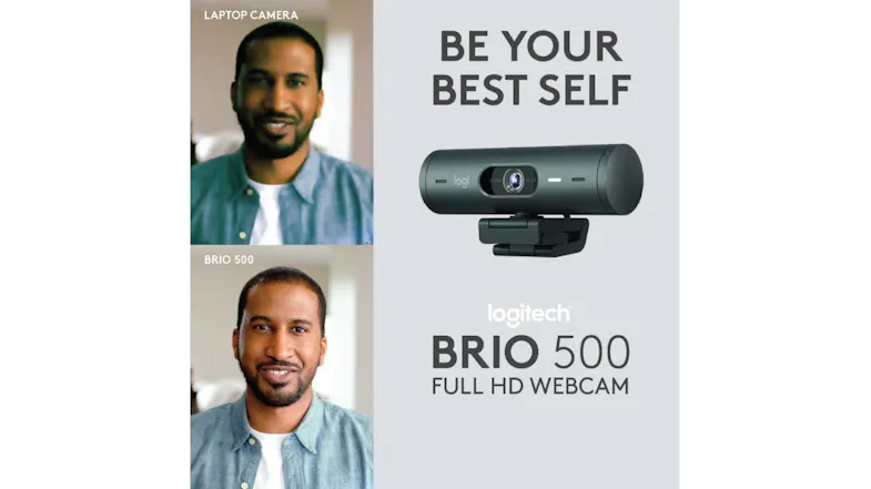 Logitech Brio 500 Full HD Webcam - Off White Logitech Brio 500 Full HD Webcam - Off White