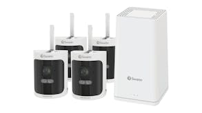 Swann 2K NVW-650 Power Hub with NVR 1TB/4x NVW-600CMB Wireless Wi-Fi Security Camera