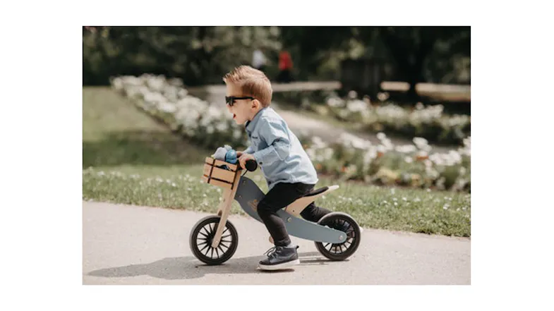 Kinderfeets Tiny Tot Plus 2 In 1 Tricycle & Balance Bike - Slate Blue Kinderfeets Tiny Tot Plus 2 In 1 Tricycle & Balance Bike - Slate Blue