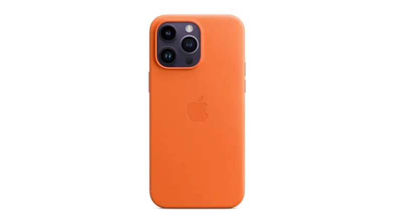Apple Leather Case with MagSafe for iPhone 14 Pro Max - Orange Apple Leather Case with MagSafe for iPhone 14 Pro Max - Orange