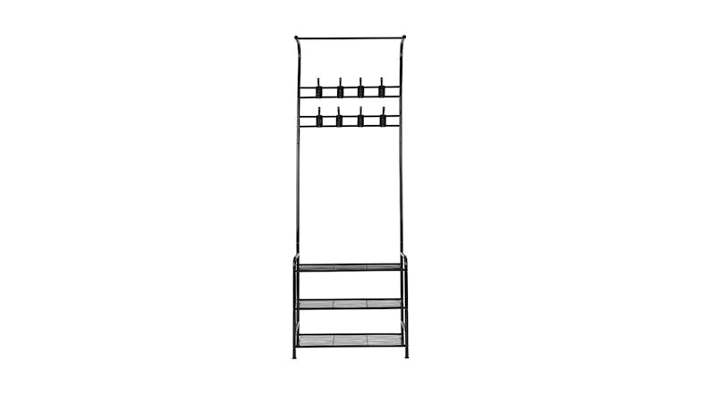 Artiss Metal Coat and Shoe Stand Hall - Black Artiss Metal Coat and Shoe Stand Hall - Black