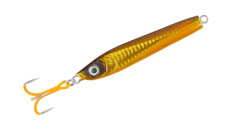 Pilker UV Beast Jig Lures with UV Pattern 100g - Brown/Gold Pilker UV Beast Jig Lures with UV Pattern 100g - Brown/Gold
