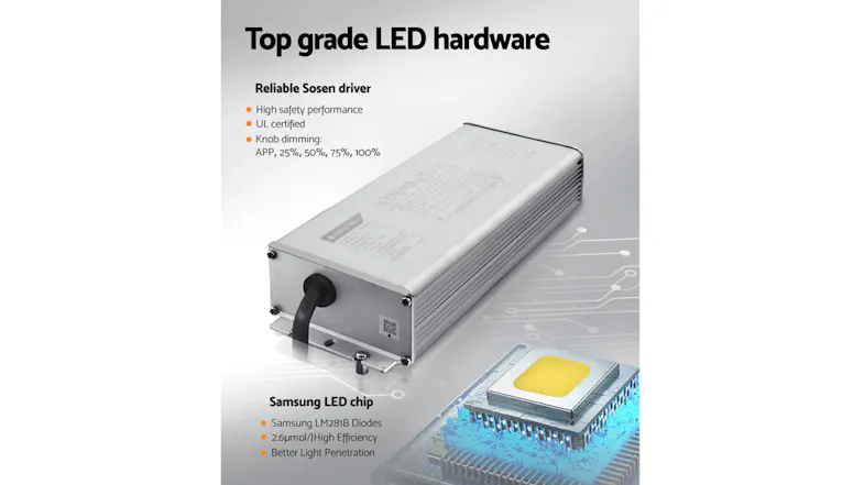 Greenfingers Grow Light 2200W - Silver Greenfingers Grow Light 2200W - Silver