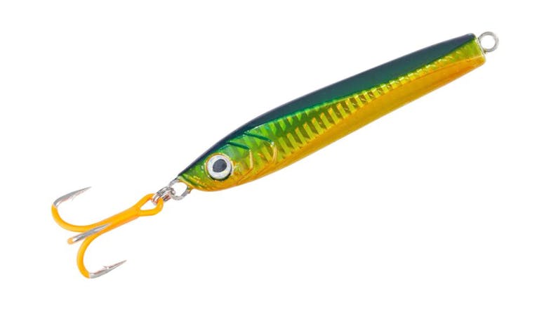 Pilker UV Beast Jig Lures with UV Pattern 100g - Green/Gold Pilker UV Beast Jig Lures with UV Pattern 100g - Green/Gold