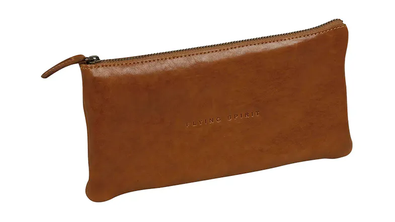 Flying Spirit Flat Pencil Case - Cognac Flying Spirit Flat Pencil Case - Cognac