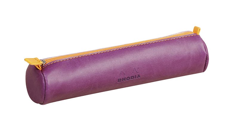 Rhodiarama Round Pencil Case - Purple Rhodiarama Round Pencil Case - Purple