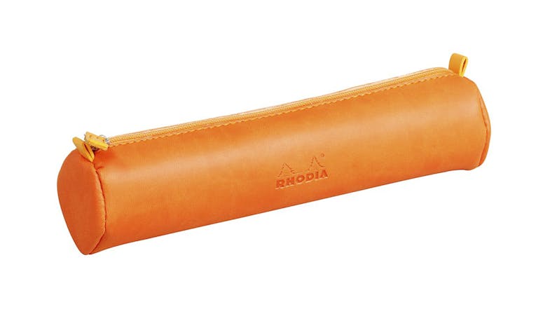 Rhodiarama Round Pencil Case - Tangerine Rhodiarama Round Pencil Case - Tangerine