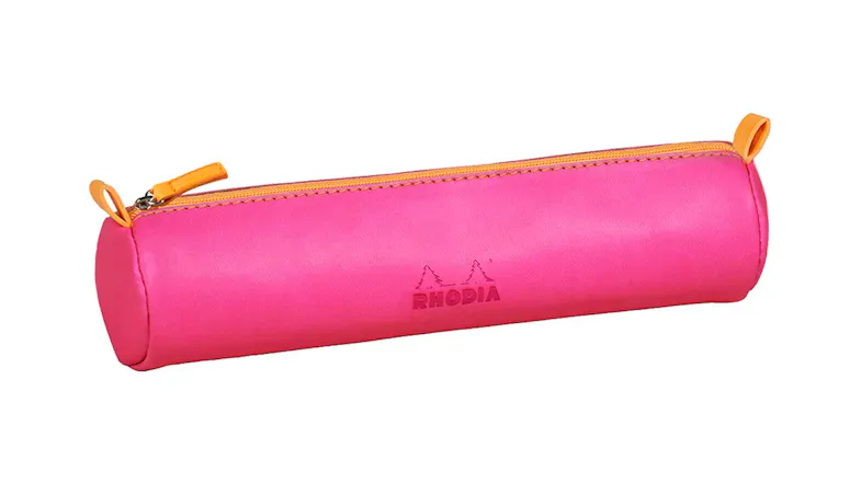 Rhodiarama Round Pencil Case - Fuchsia Rhodiarama Round Pencil Case - Fuchsia