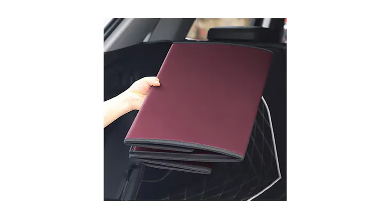 Soga Leather Car Boot Storage Box Large - Red Soga Leather Car Boot Storage Box Large - Red