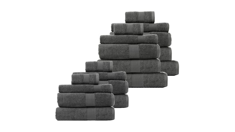 Royal Comfort Cotton Bamboo Towel Set 18 Piece - Granite Royal Comfort Cotton Bamboo Towel Set 18 Piece - Granite