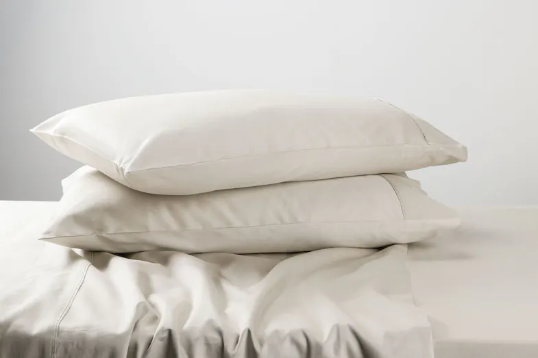 300TC 100% Cotton Queen Pillowcase Pair by Top Drawer - Natural 300TC 100% Cotton Queen Pillowcase Pair by Top Drawer - Natural