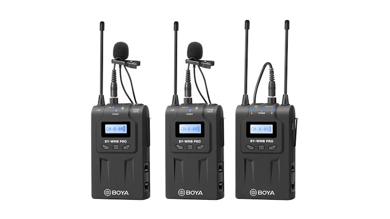 Boya UHF Dual-Channel Wireless Microphone System Boya UHF Dual-Channel Wireless Microphone System