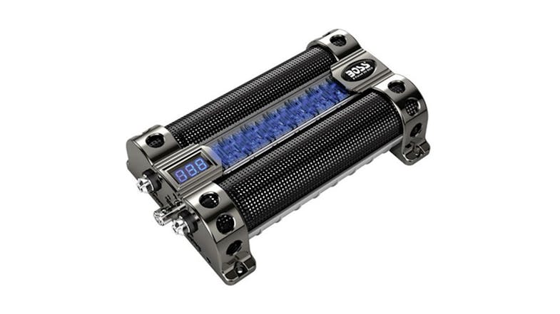 Boss Audio 8 Farad Capacitor with Digital Voltage Display Boss Audio 8 Farad Capacitor with Digital Voltage Display