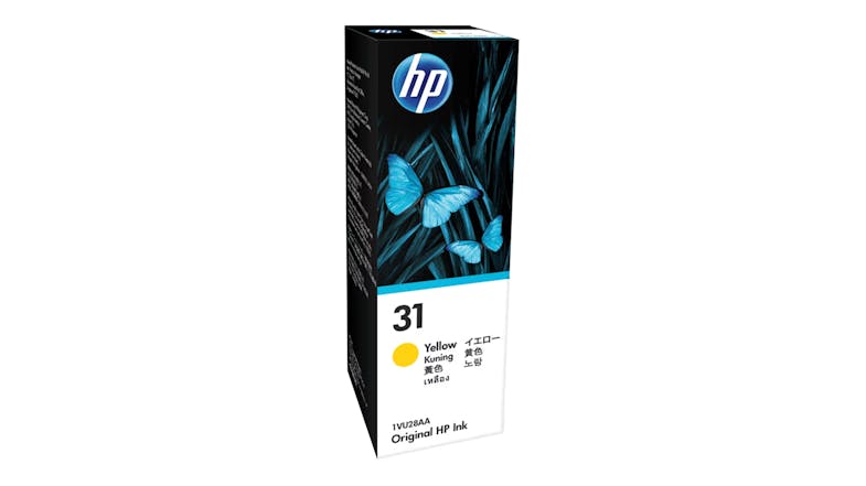 An image of the HP 31 Original HP Ink box in yellow An image of the HP 31 Original HP Ink box in yellow