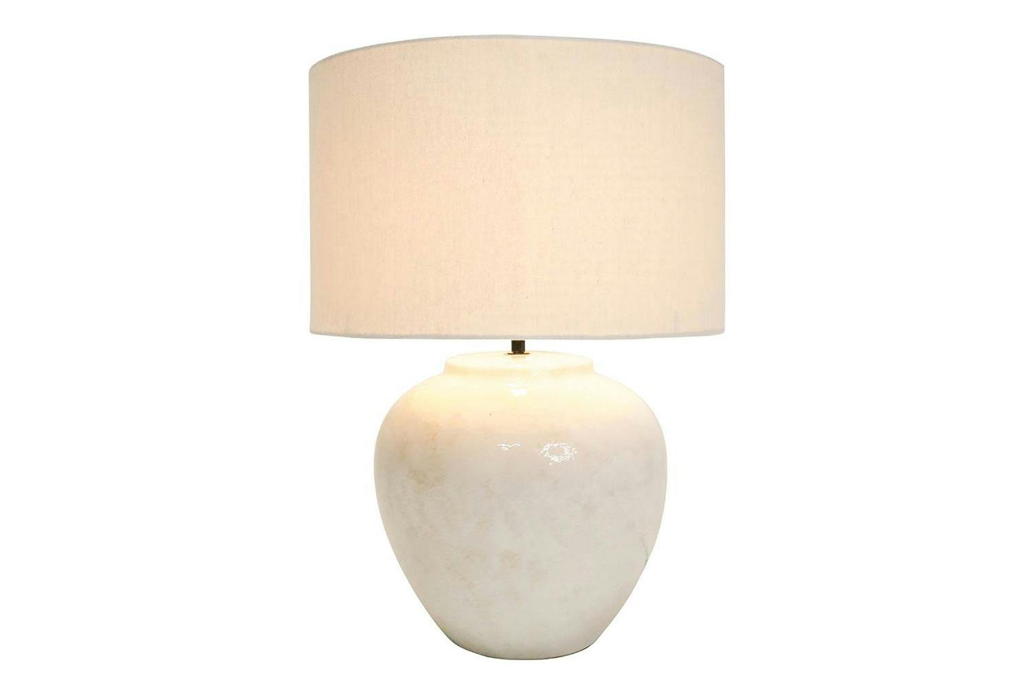 Luna 60cm Porcelain Table Lamp by Banyan Home - White