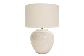 Luna 60cm Porcelain Table Lamp by Banyan Home - White