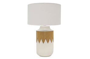 Zanu 44cm Table Lamp by Stoneleigh & Roberson - White