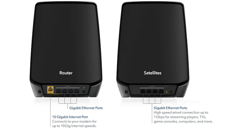 Netgear Orbi 860 Series RBK862SB AX6000 Tri-Band Mesh WiFi 6 System - 2 Pack (Black) Netgear Orbi 860 Series RBK862SB AX6000 Tri-Band Mesh WiFi 6 System - 2 Pack (Black)