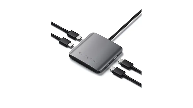 Satechi Aluminium 4-Port USB-C Hub - Space Grey Satechi Aluminium 4-Port USB-C Hub - Space Grey