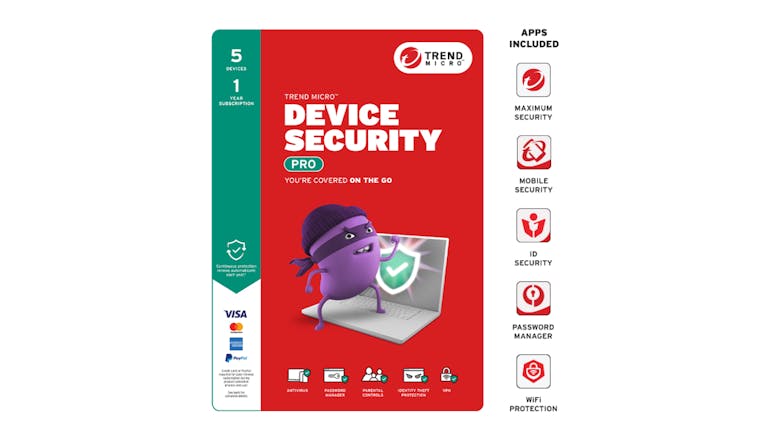Trend Micro Device Security Pro - 5 Devices 1 Year