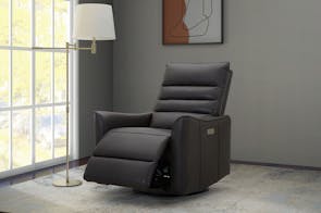 Aries Leather Swivel and Glider Electric Recliner Chair