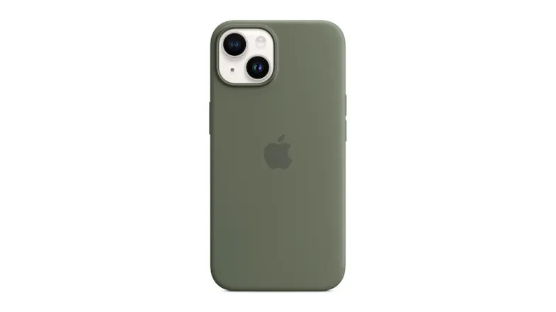 Apple Silicone Case with MagSafe for iPhone 14 - Olive Apple Silicone Case with MagSafe for iPhone 14 - Olive