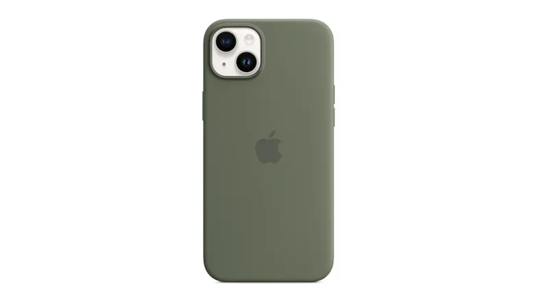 Apple Silicone Case with MagSafe for iPhone 14 Plus - Olive Apple Silicone Case with MagSafe for iPhone 14 Plus - Olive