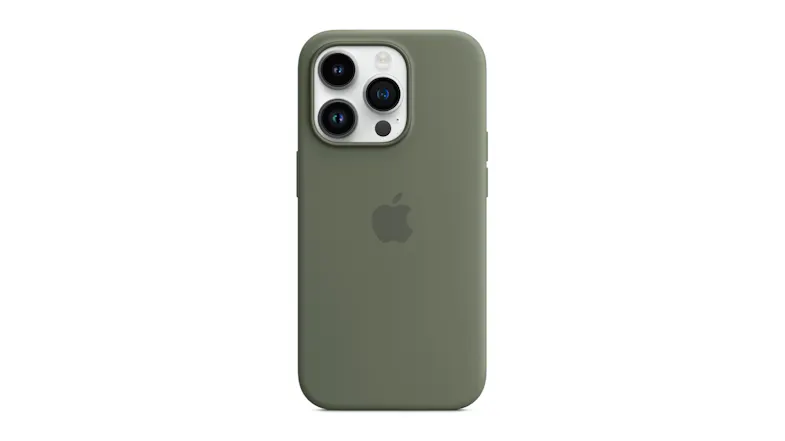 Apple Silicone Case with MagSafe for iPhone 14 Pro - Olive Apple Silicone Case with MagSafe for iPhone 14 Pro - Olive