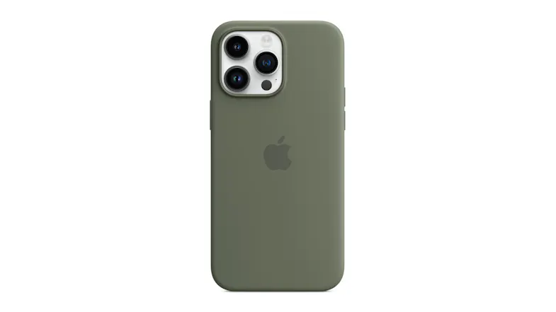 Apple Silicone Case with MagSafe for iPhone 14 Pro Max - Olive Apple Silicone Case with MagSafe for iPhone 14 Pro Max - Olive