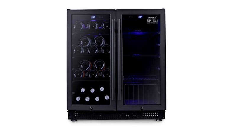 Husky Double Door Wine Fridge with 31 Bottle Capacity - Matte Black (Riserva/HUSWS66MBZY) Husky Double Door Wine Fridge with 31 Bottle Capacity - Matte Black (Riserva/HUSWS66MBZY)