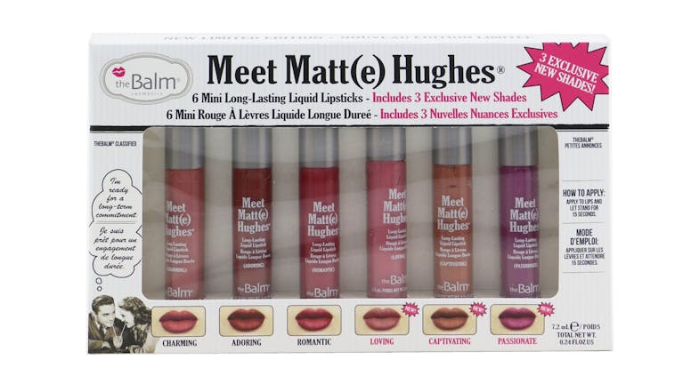 TheBalm Meet Matt(e) Hughes 6 Mini Long Lasting Liquid Lipsticks Kit - Vol. 3 - 6x1.2ml/0.04oz TheBalm Meet Matt(e) Hughes 6 Mini Long Lasting Liquid Lipsticks Kit - Vol. 3 - 6x1.2ml/0.04oz