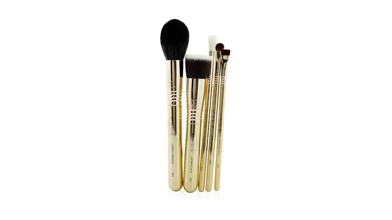 Beauty Obsessed Brush Set (5x Brush +1x Bag) - 5pcs+1bag Beauty Obsessed Brush Set (5x Brush +1x Bag) - 5pcs+1bag