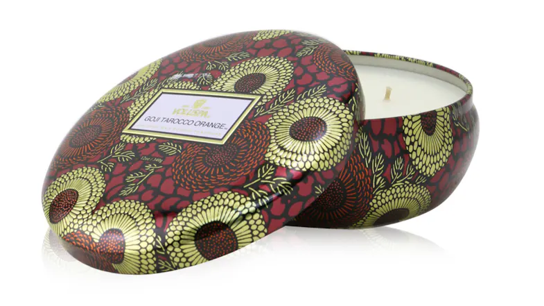 Voluspa 3 Wick Decorative Tin Candle - Goji Tarocco Orange - 340g/12oz Voluspa 3 Wick Decorative Tin Candle - Goji Tarocco Orange - 340g/12oz