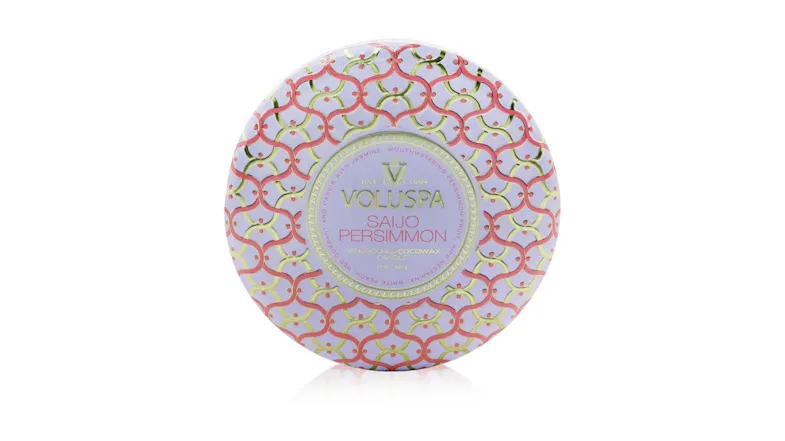 Voluspa 3 Wick Decorative Tin Candle - Saijo Persimmon - 340g/12oz Voluspa 3 Wick Decorative Tin Candle - Saijo Persimmon - 340g/12oz