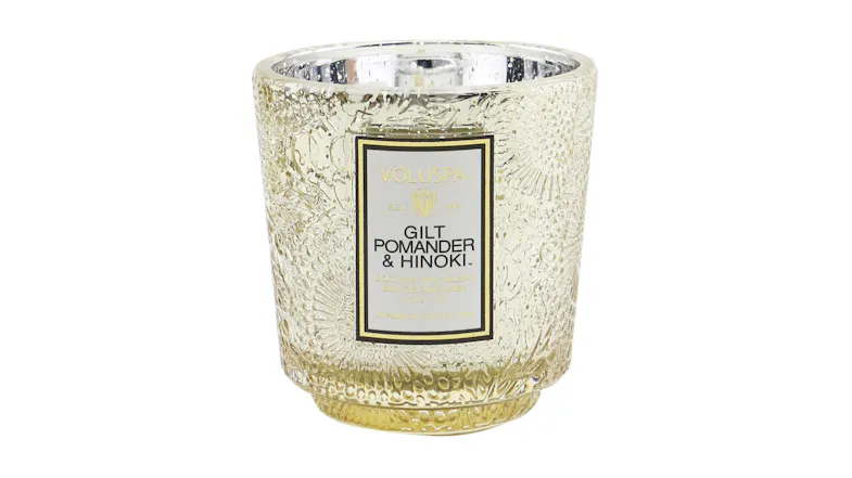 Voluspa Petite Pedestal Candle - Gilt Pomander & Hinoki - 72g/2.5oz Voluspa Petite Pedestal Candle - Gilt Pomander & Hinoki - 72g/2.5oz