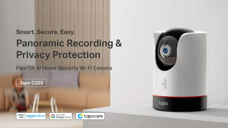 TP-Link Tapo C225 2K QHD Indoor Wired Pan & Tilt Security Camera with Wi-Fi Connectivity & Smart AI Detection TP-Link Tapo C225 2K QHD Indoor Wired Pan & Tilt Security Camera with Wi-Fi Connectivity & Smart AI Detection