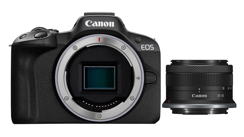 Canon EOS R50 Mirrorless Camera with RF-S 18-45mm f/4.5-6.3 IS STM Lens Canon EOS R50 Mirrorless Camera with RF-S 18-45mm f/4.5-6.3 IS STM Lens