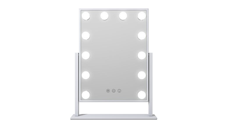 One Home Collection LED Beauty Desktop Vanity Mirror - White