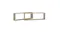 Two rectangular light wood box shelves slightly overlapping horizontally Two rectangular light wood box shelves slightly overlapping horizontally