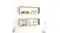 Two stacked NNEVL rectangular wood wall shelves holding small plants, a toy car, and picture frames Two stacked NNEVL rectangular wood wall shelves holding small plants, a toy car, and picture frames