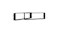 Two black NNEVL rectangular box shelves overlapping horizontally Two black NNEVL rectangular box shelves overlapping horizontally