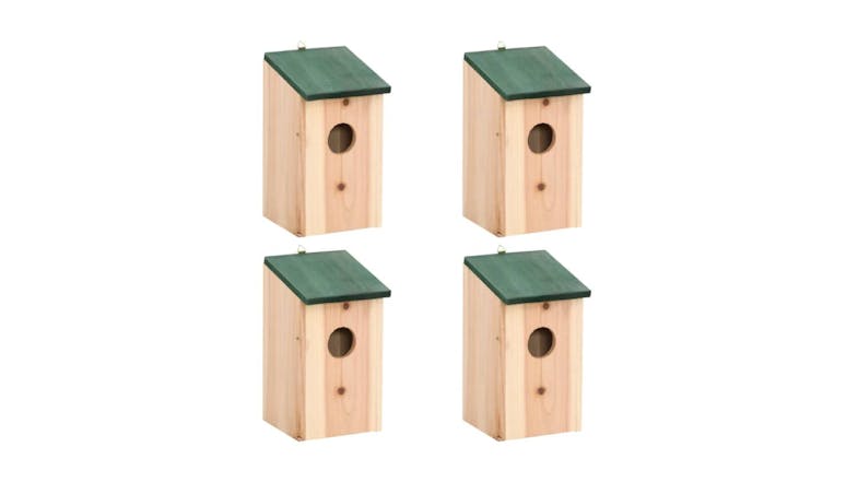 A view of the 4-piece Bird Nesting Box A view of the 4-piece Bird Nesting Box